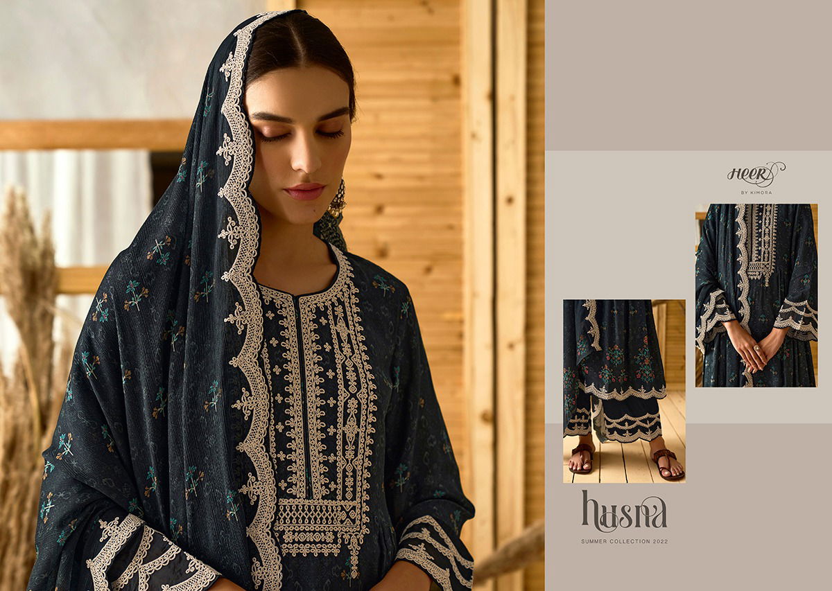 Husna Heer Heavy Designer Fancy Festive Wear Latest Salwar Suit Collection